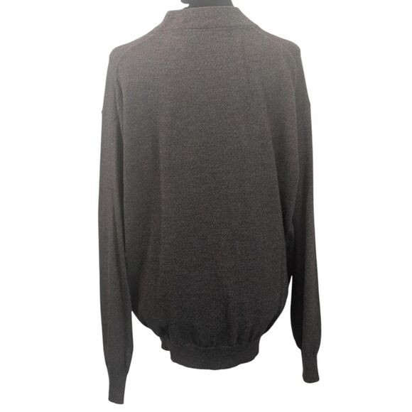 BELMONDI Extrafine Merino Wool Mock Neck Sweater M/L Brown Made in Italy Luxury - Picture 7 of 7